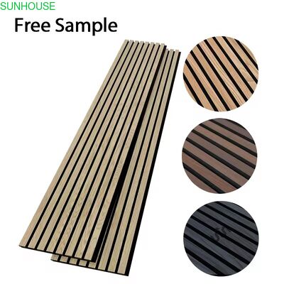 2400X600Mm High Quality Acoustic Slat Wall Panel Soundproof Wooden Panels for Home and Office for Living Room