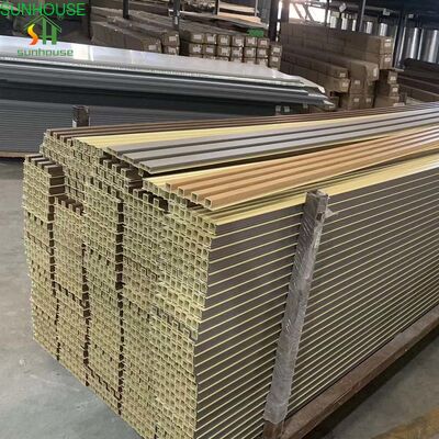 Spot Goods Waterproof WPC Wall Panel for Interior Design Fluted PVC Wooden Core Panel with Sag Resistance for Hotel Application