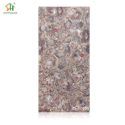 Panneau mural à effet marbre léger 1220x2440 mm Panneaux imperméables à l'eau acryliques