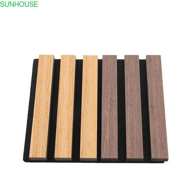 Un bon prix. Modern Design Natural Veneer Oak Polyester Acoustic Slat Wall Panel Wooden Decorative Panel for Living Room Graphic Solution en ligne