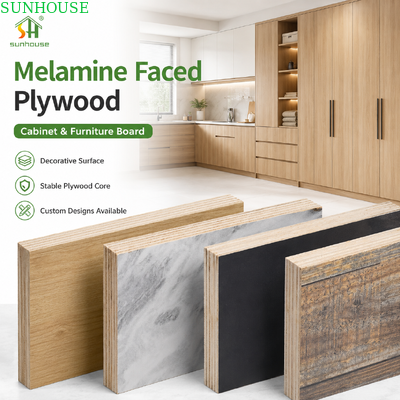 Melamine à faibles émissions en contreplaqué décoratif Tableau de rangement de meubles pour armoires Armoires Entrepôt intérieur et fournitures de projet