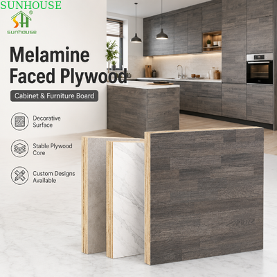 Panneau de contreplaqué laminé mélamine pour armoires de cuisine, vanités de salle de bain, armoires et meubles d'intérieur humides