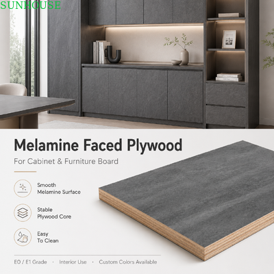 Panneau de meubles de coupe propre en contreplaqué stratifié en mélamine pour la fabrication de cabinets de forage, de routage et de bande de bordure