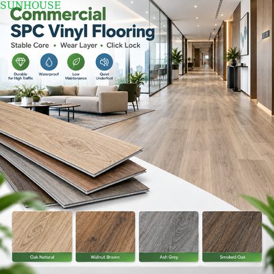 Un bon prix. SPC Premium Click Lock Flooring avec système de fraisage de précision pour une installation stable et des projets commerciaux en ligne